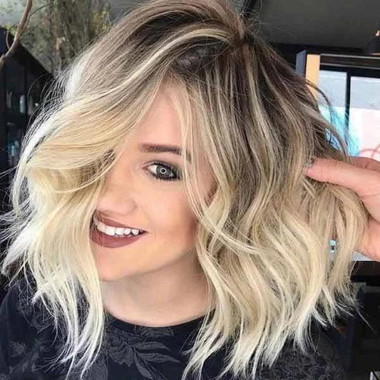 Blonde Wave Shoulder Length Wigs