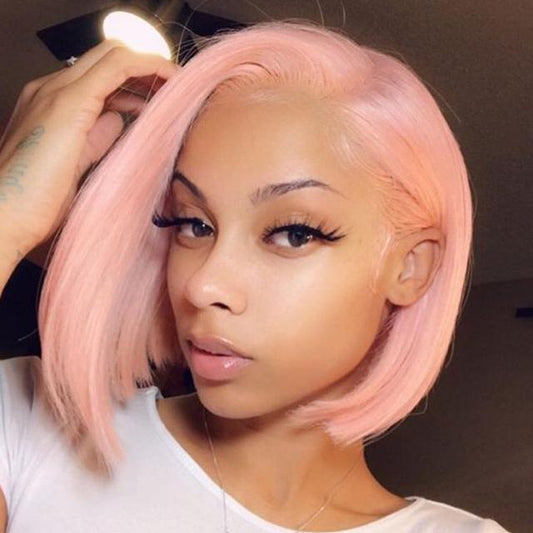 Natural Short Pink BOB Wig For Women